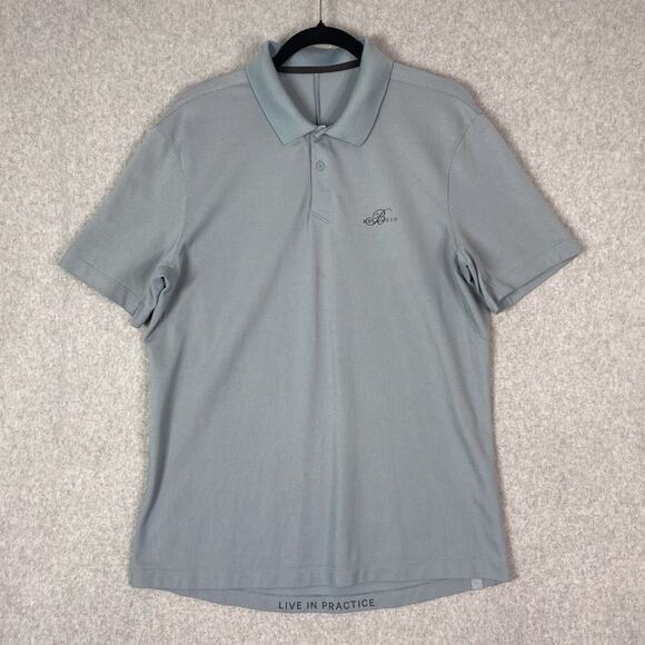 Lululemon Shirt Mens M Blue Cast Tech Pique Polo Bellagio Las Vegas - Picture 1 of 9